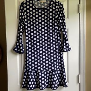 Michael Kors Polka Dot Bell Sleeve Dress